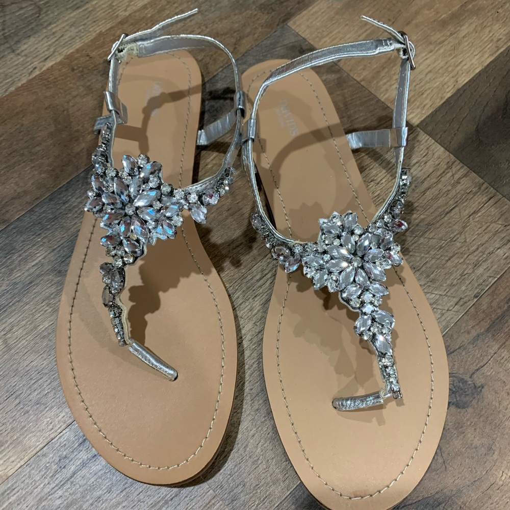 David’s Bridal Bejeweled Sandals